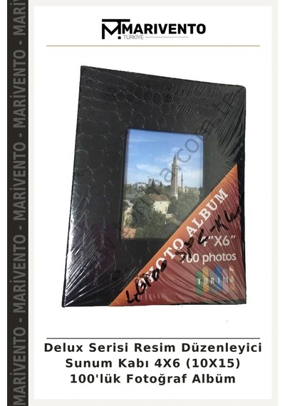 Delux Serisi Resim Düzenleyici Sunum Kabı 4x6 10x15 100'lük Fotoğraf Albüm