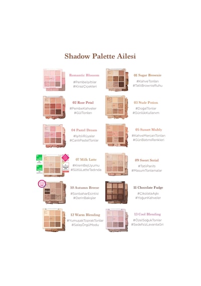 Dasique Mat Ve Işıltılı Renk Seçenekleri Sunan Far Paleti Shadow Palette 01 Sugar Brownie 01 Sugar Brownie