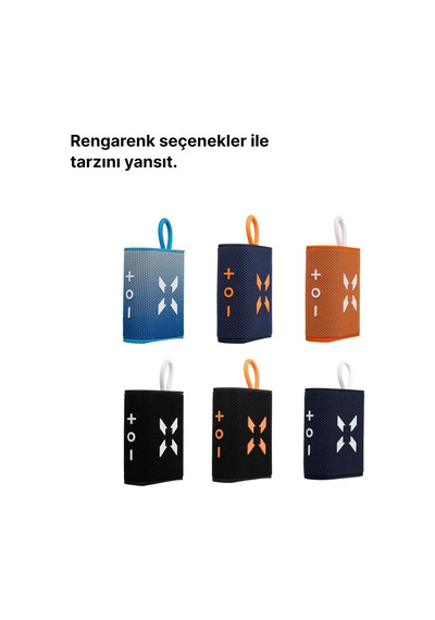 Bluetooth Kablosuz Su Geçirmez Ipx7 Rgb Tws Stereo Hoparlör Mavi-beyaz X6703