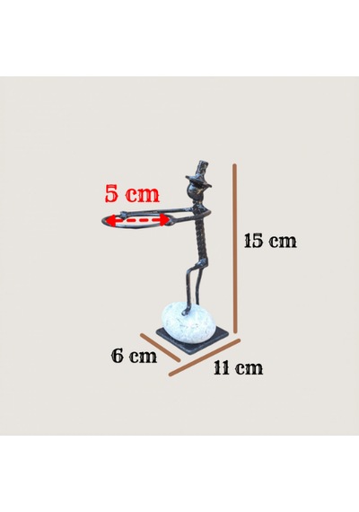 Dekoratif Metal Figür Sukulent Saksı Tutucu SPH008
