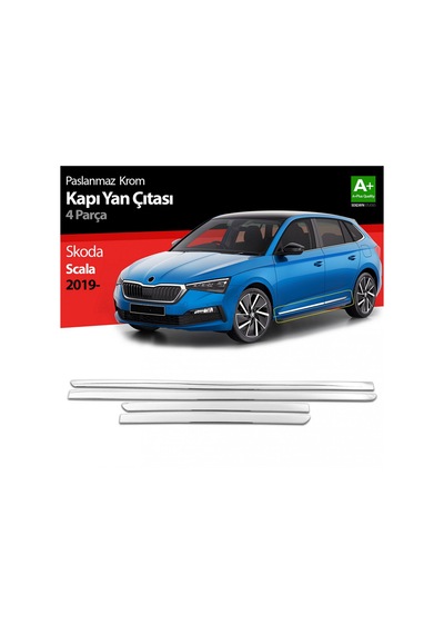 S-Dizayn Skoda Scala Krom Kapı Yan Çıtası 4 Prç 2019 Üzeri