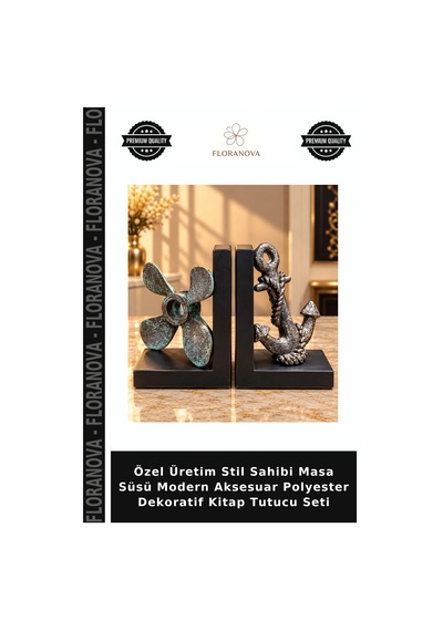 Özel Üretim Stil Sahibi Masa Süsü Modern Aksesuar Polyester Dekoratif Kitap Tutucu Seti