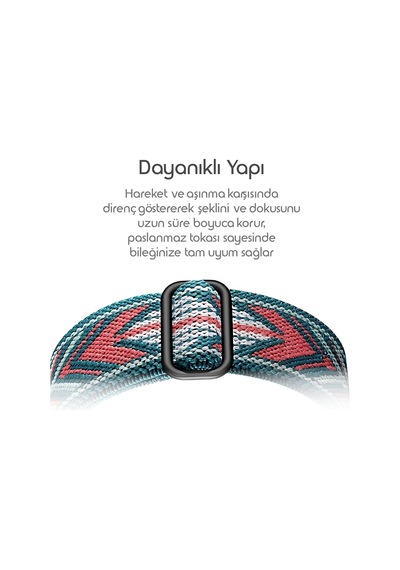 One-click Elastik Bohem Serisi 20mm Kordon Samsung İle Uyumlu Galaxy Watch 7/6/5/4/fe Serisi İçin Kumaş Kayış 40mm/44mm Watch 6/4 Classic 47/43/42mm Ve Watch 5 Pro 45mm Uyumlu Çok Renkli