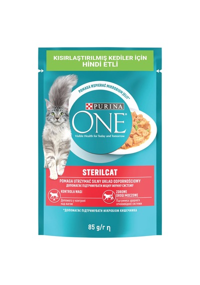 4 Adet Purina One Pouch Hindili Kısırlaştırılmış Kedi Maması 85 G