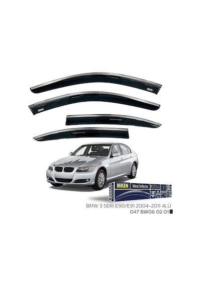 Bmw 3 Serisi E90/e91 2004-2011 - Kromlu Cam Rüzgarlığı 4lü Parça