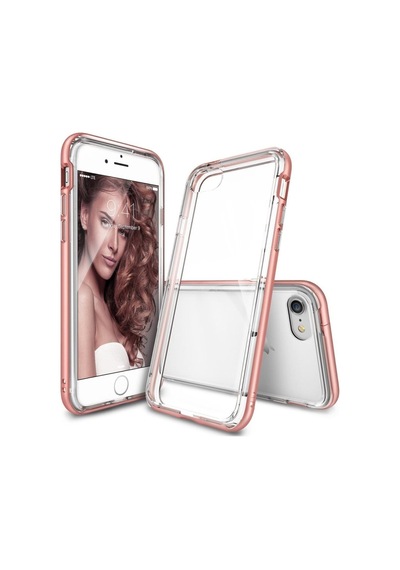 Ringke Frame Apple Uyumlu iPhone 7 İle Çerçeveli Bumper Kılıf Rose Gold