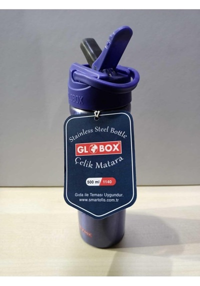 Tr Mor Desenli Çelik Matara, 500 Ml Çok Renkli