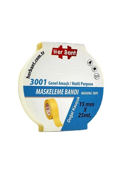 Her Bant Krepe Maskeleme Bantı 15 Mmx25 Mt 3001