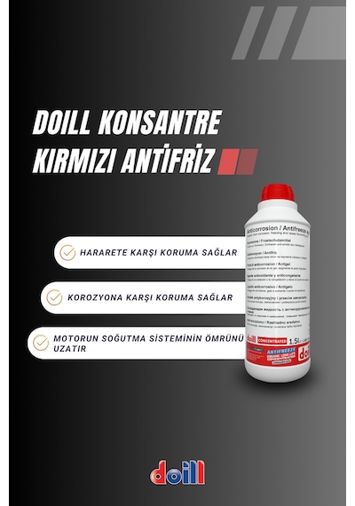 Doill Konsantre - Saf Kırmızı Organik Antifriz - G12 1.5 L