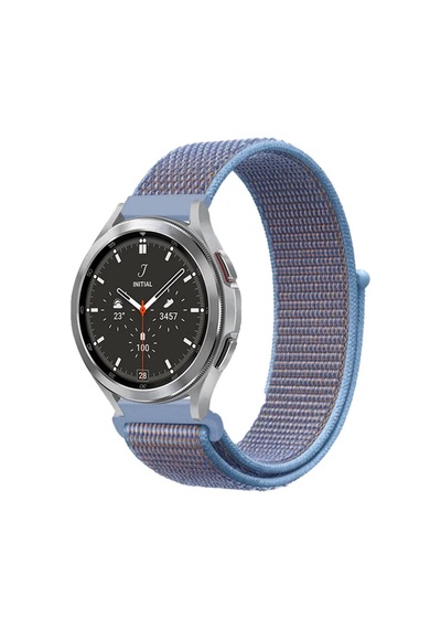 Watch 22mm Uyumlu Hasırlı Cırtcırtlı Kordon - Mavi