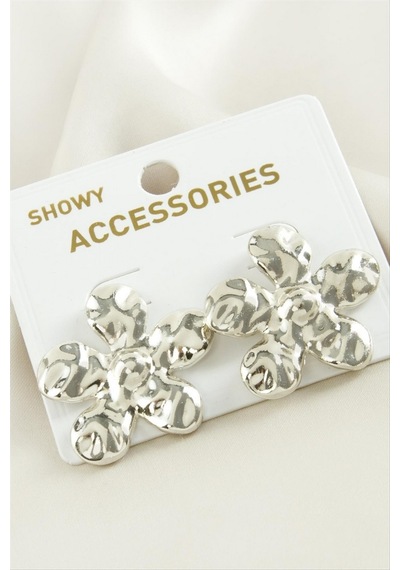 Gld-spt- Papatya Metal Küpe - Gümüş Rengi 39109839
