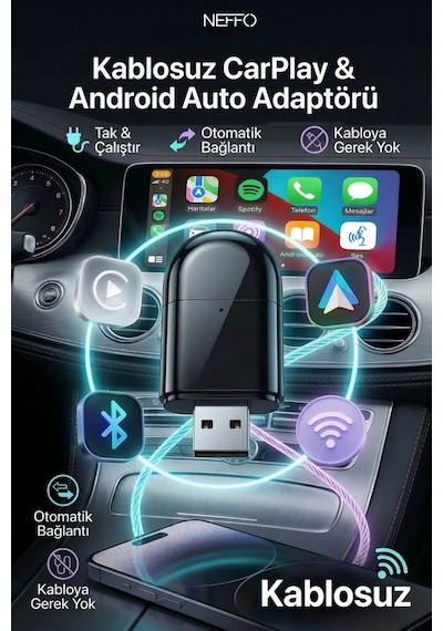 160 Ml Araç Kokusu + Carplay Seti   Akıllı Araç Teknoloji Seti  Araba Kokusu 1