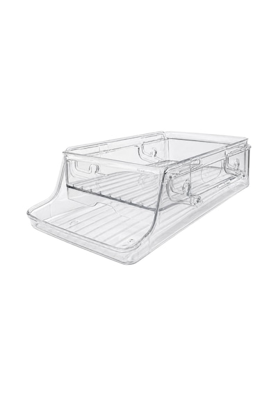 Sunup Sn-38899 İki Katlı Yan Askılı Şeffaf Buzdolabı Raflığı 37x14x19.5 Cm