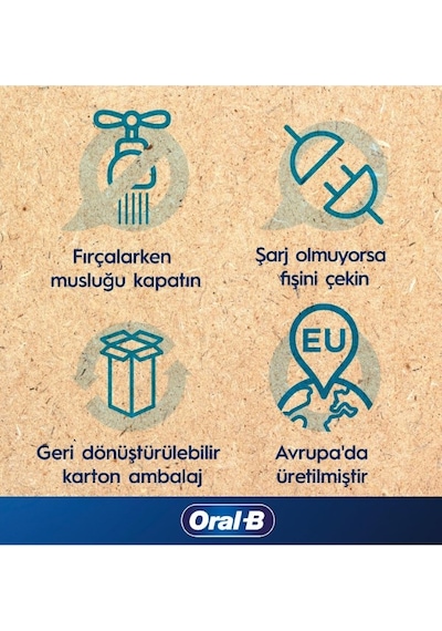 Oral-B D103 Vitality Pro Cross Action Şarjlı Diş Fırçası Lila - Siyah 2'li + Pro Onarım Diş Macunu 50 ML