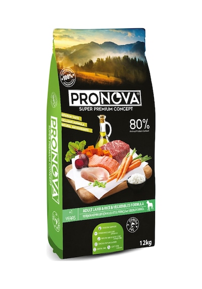 Pronova Düşük Tahıllı Kuzu Etli Yetişkin Köpek Maması 12 KG