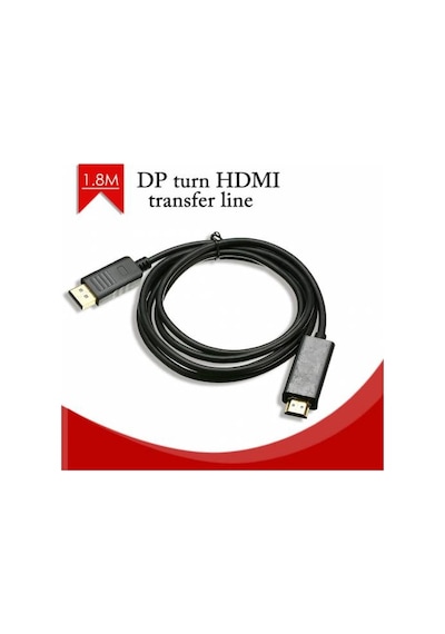 1.8 Metre Display Port To Hdmi Kablo V1.1 Displayport Hdmi Kablo