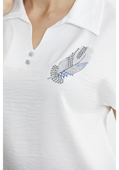 Sementa Polo Yaka Keten Görüntülü Takım - Indigo Indigo Sementa Polo Yaka Keten Görüntülü Takım - Indigo Indigo