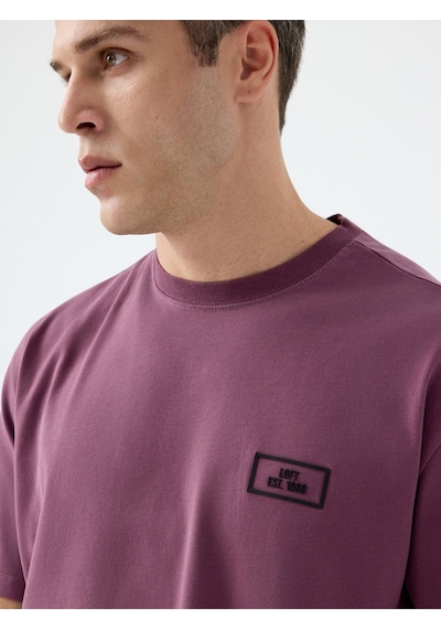 Loose Fit Erkek Tshirt K.kol Burgundy