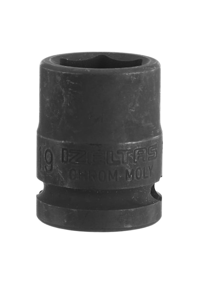 İzeltaş 1113067019 19 Mm 1/2" Altı Köşe Havalı Lokma Anahtar, Siyah, 19 Mm