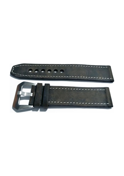Fado& Fosil Uyumlu &her Saate Uyumlu Greyzi Deri Saat Kordonu 24 Mm 84 Gri Gri