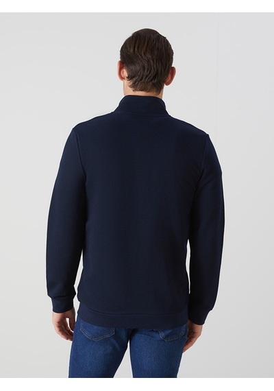 Lcwaıkıkı Classic Lacivert Dik Yaka Uzun Kollu Erkek Fermuarlı Sweatshirt