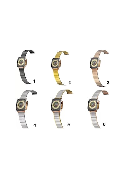 Newface Apple Watch 38mm Made Metal Kordon - Gümüş-rose Gold