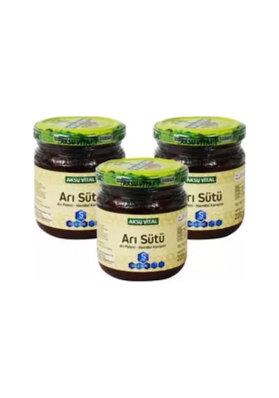 Aksu Vital Gold S 18.000 MG Arı Sütü Arı Poleni Ham Bal Karışımı 3 x 220 G