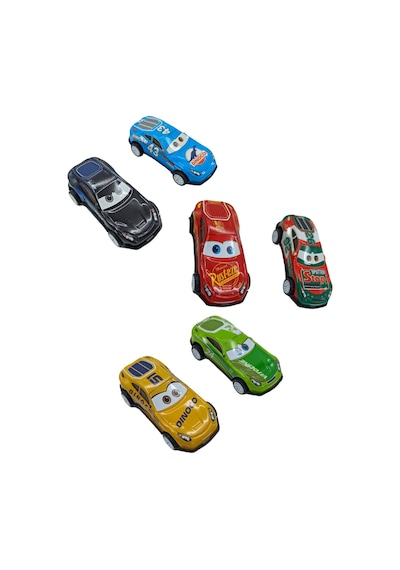 Cars Şimşek Mcqueen Metal Spor Araba Seti Çek Bırak Cars Oyuncakları 6 Lı