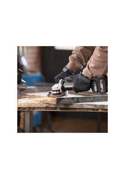 Worx Wx812.9c 20volt 2.0ah. 125mm Kömürsüz Profesyonel Tek Akülü Şarjlı Avuç Taşlama