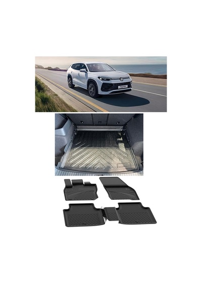 Sahler Volkswagen Tayron 2025 Ve Sonrası 4.5d Paspas Rizline 3d Alt Bagaj Havuzu Set
