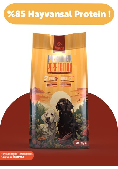 PAWGO Premier Perfection Kuzu Etli Yetişkin Köpek Maması 15 KG