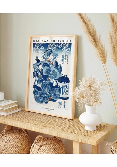 Çerçevesiz Poster Utagawa Kuniyoshi Japon Kadın