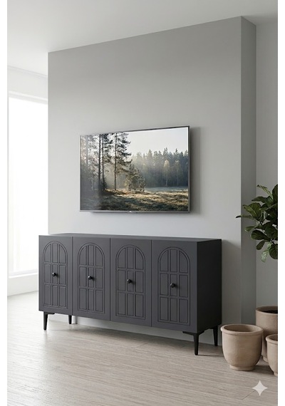 Ka1218a Windo Konsol Ve Tv Sehpası Antrasit 120cm Ka1218a Windo Konsol Ve Tv Sehpası Antrasit 120cm