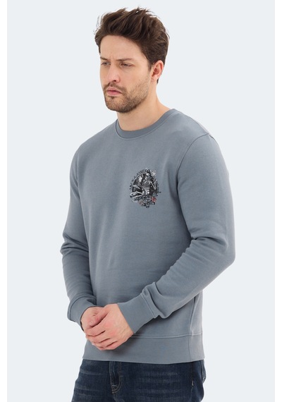 Jack & Jones 12256818 Erkek Mavi Sweatshirt Mavi