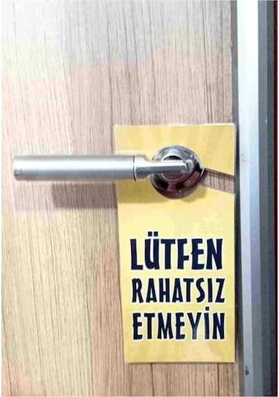 Lütfen Rahatsız Etmeyin Kapı Askı Uyarısı / 2 Adet Pvc Plastik