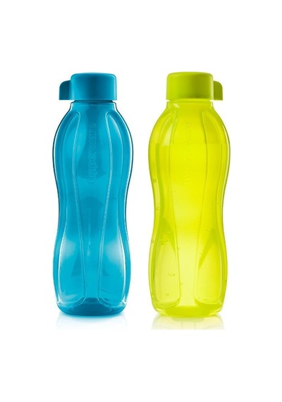 Eco Şişe Suluk Deniz Mavisi Ve Limon 750 Ml 2'li Mavi-sarı