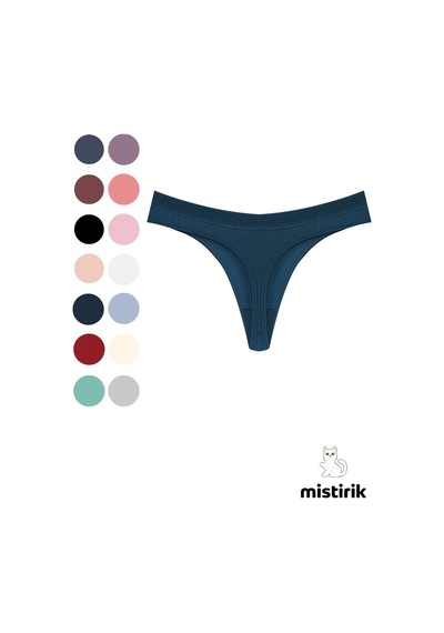 Mistirik Paulo Model Fitilli Esnek Kumaş String Tanga Mavi Renk Mavi