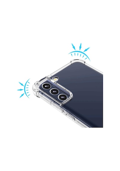 Samsung Galaxy Uyumlu S22 Kılıf Antishock Kamera Korumalı Silikon Renksiz