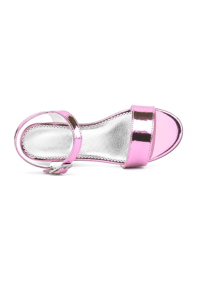 Hapshoe Kids Pony Pembe Aynalı Kalın Topuklu Kız Çocuk Abiye Ayakkabı