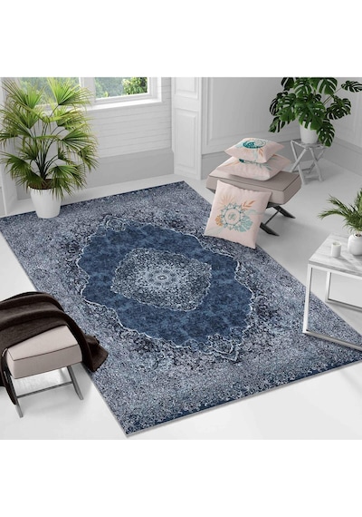 Kaymaz Taban Yıkanabilir Halı Mutfak, Salon, Yatak Odası İçin Modern Dijital Baskı Halı Slnhalı28 - 0096 Çok Renkli