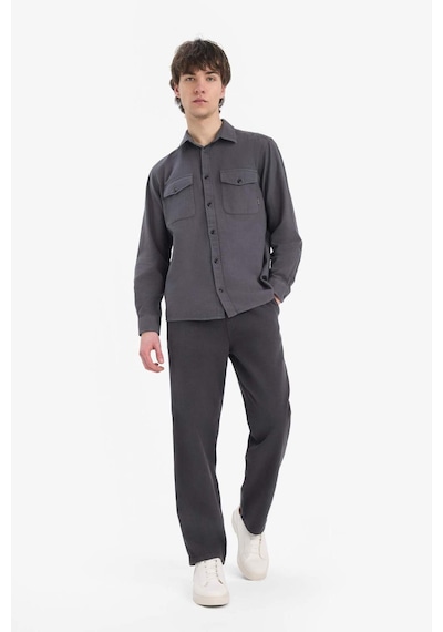 DeFacto %100 Pamuk Bol Rahat Kesim Wide Leg Geniş Paça Yazlık Keten Görünümlü Pantolon D7285AX25SPAR104