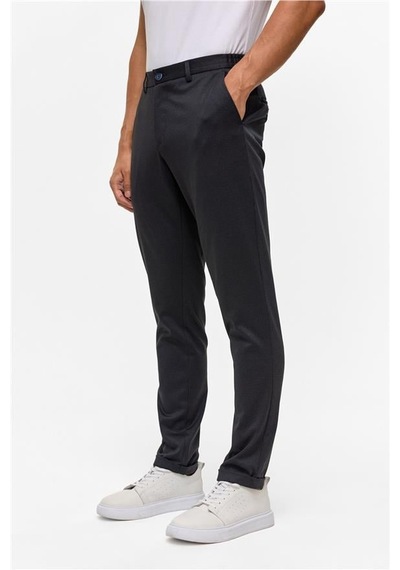 Süvari Lacivert Slim Armürlü Jogger Pantolon Lacivert