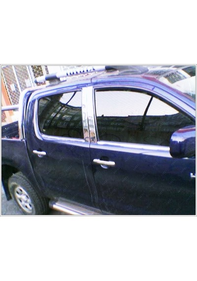 Toyota Uyumlu Hilux Krom Cam Çıtası 4 Prç P.Çelik 2005-2014 Arası