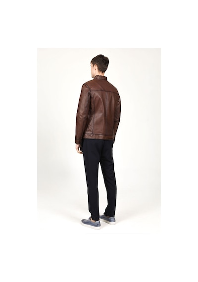 Dericlub E178 Gerçek Deri Erkek Mont Camel Antik Camel