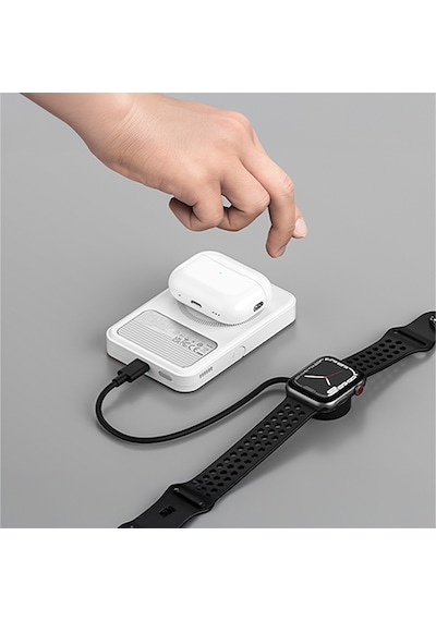 Sharge IceMag 2 - Magsafe Destekli Kablosuz Hızlı PowerBank - Beyaz