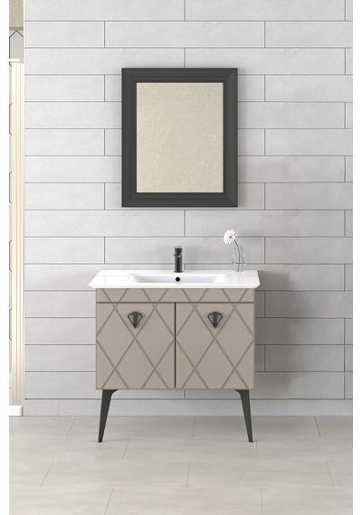 Biani Cosmos 90 Cm Matt Mocha Banyo Dolabı