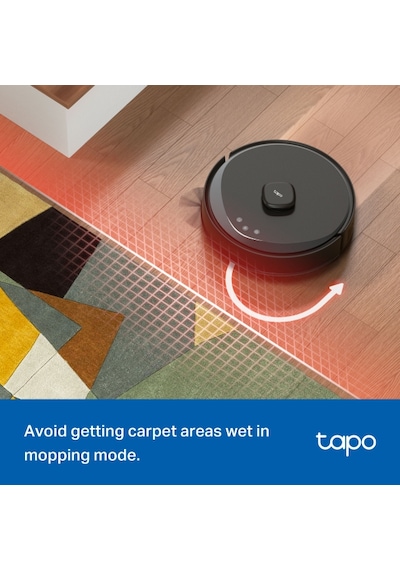 TP-Link Tapo RV30 Max Plus 5300Pa Yüksek Vakum Güçlü Robot Süpürge ve Paspas + Akıllı Otomatik Boşaltma Ünitesi