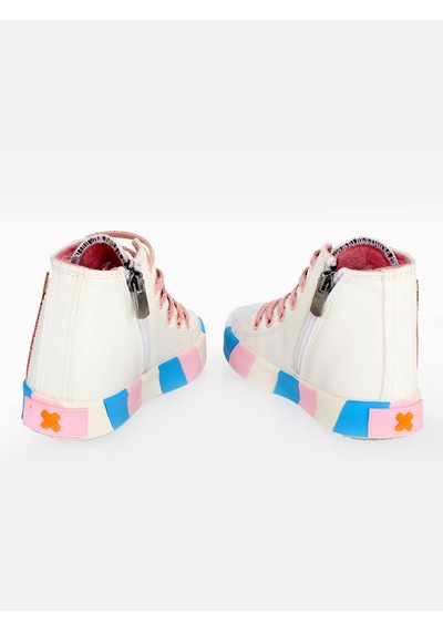 Ceylan Beyaz Ortopedik Destekli Kız Çocuk Sneakers Pembe
