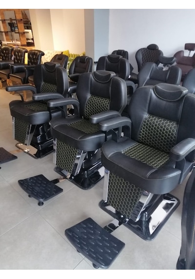 Nehir Mobilya Petek Desenli Berber Koltuğu