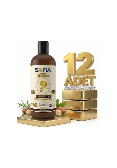 Safia Kapalı Saçlar İçin Şampuan 12x400 Ml